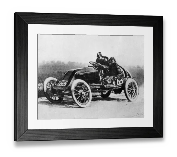 Framed Print : Marcel Renault at high speed descending to Sainte-Maure Framed Print : Marcel Renault at high speed descending to Sainte-Maure