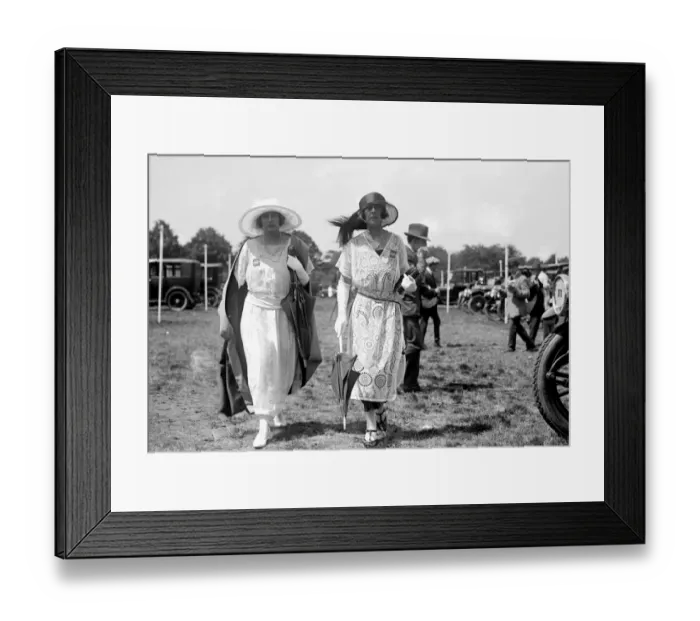 Framed Print : Ascot. MMrs Harry Hall and Mrs Simon Fraser. 1922 Framed Print : Ascot. MMrs Harry Hall and Mrs Simon Fraser. 1922