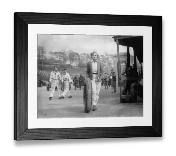 Framed Print : Women race against men at first Brooklands meeting. 14 March 1936 Framed Print : Women race against men at first Brooklands meeting. 14 March 1936