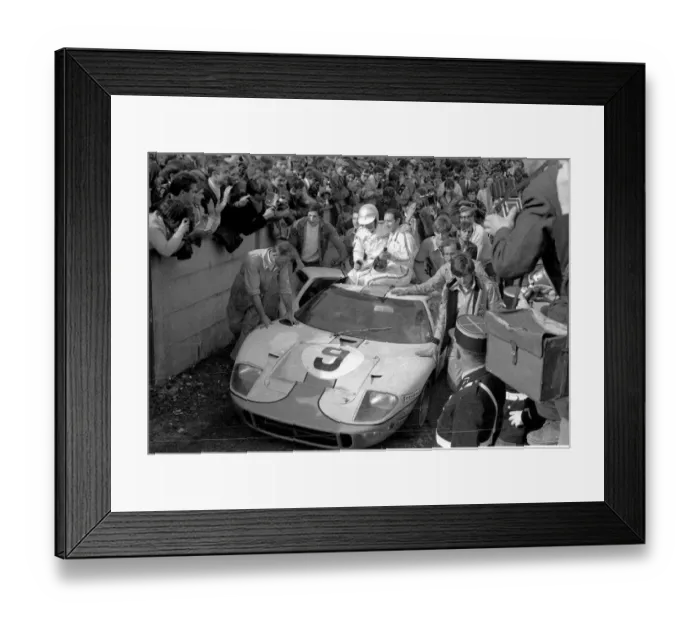 Framed Print : Le Mans, France: A British Built, American powered five litre Ford Sports Car, driven Framed Print : Le Mans, France: A British Built, American powered five litre Ford Sports Car, driven
