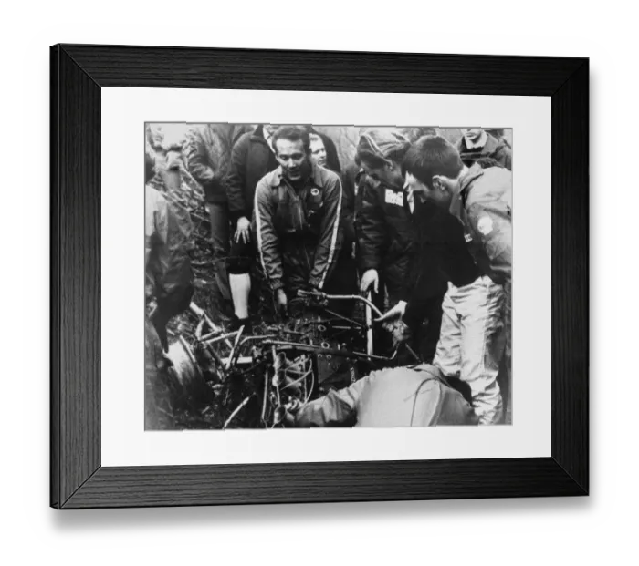 Framed Print : Jim Clark killed. Jim Clark the famous British racing driver who was twice world Framed Print : Jim Clark killed. Jim Clark the famous British racing driver who was twice world