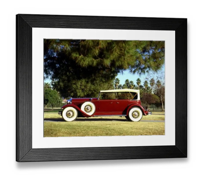 Framed Print : 1931 car - Lincoln Model K Sport Phaeton duel cowl four door - In Greek mythology
