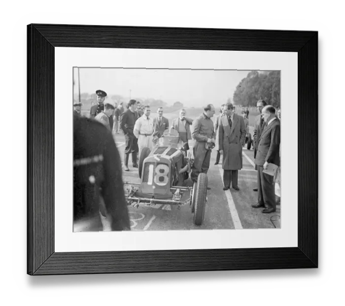 Framed Print : Prince George, The Duke of Kent, who had flown to Leicester airport, started Framed Print : Prince George, The Duke of Kent, who had flown to Leicester airport, started