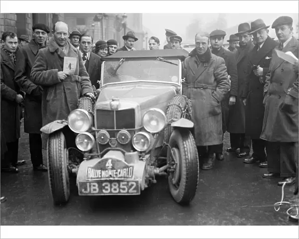 H E Symonns, Monte Carlo Rally driver. 22 January 1935