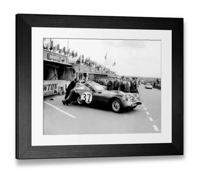 Framed Print : 24 HOURS LE-MANS ENDURANCE RACE The Bristol car to be driven by Macklin and Whitehead