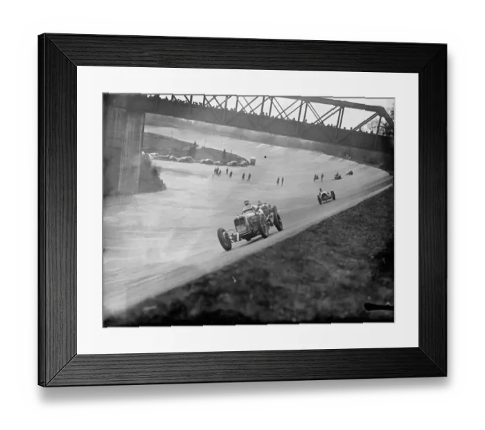 Framed Print : British mountain handicap at Brooklands. The Brooklands Automobile racing club s