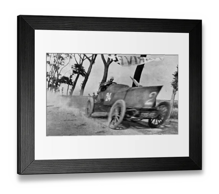 Framed Print : 100 CV Gobron- Brille reached a record speed of 134 kmh. 1903