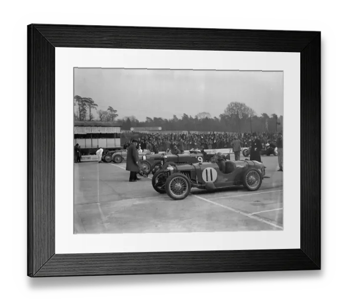 Framed Print : Women beat men at first Brooklands meeting. The start of a race at Brooklands March meeting Framed Print : Women beat men at first Brooklands meeting. The start of a race at Brooklands March meeting