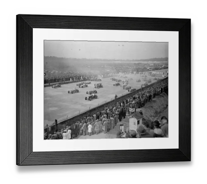 Framed Print : Forty seven cars were entered for 250 mile international trophy race at Brooklands Framed Print : Forty seven cars were entered for 250 mile international trophy race at Brooklands