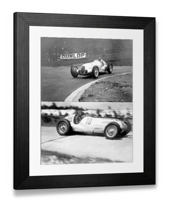 Framed Print : Top Picture: Richard Seaman in a Mercedes at the Crystal Palace road circuit for