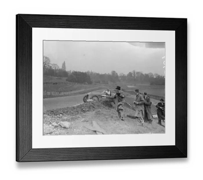 Framed Print : Appleton goes over the top at new Crystal Palace track. Two mishaps marked Framed Print : Appleton goes over the top at new Crystal Palace track. Two mishaps marked