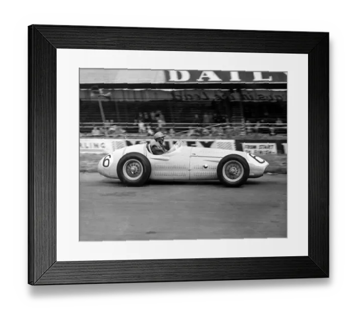 Framed Print : Prince Bira driving a Maserati during practice at Silverstone for the British Grand Framed Print : Prince Bira driving a Maserati during practice at Silverstone for the British Grand