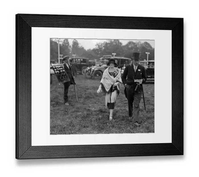 Framed Print : At the Royal Ascot race meeting - Colonel and Mrs Mayhew. 1926 Framed Print : At the Royal Ascot race meeting - Colonel and Mrs Mayhew. 1926