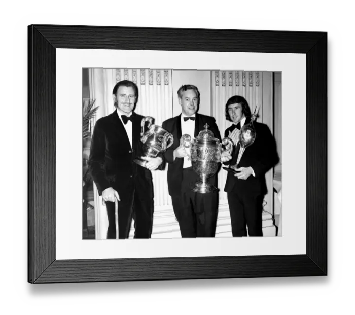 Framed Print : R. A. C. Presentation Dinner, Pall Mall, three famous personalities were awarded trophies Framed Print : R. A. C. Presentation Dinner, Pall Mall, three famous personalities were awarded trophies