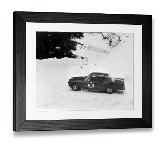 Framed Print : Monte Carlo: Rounding a hairpin bend near the Col Turini during the closing stages Framed Print : Monte Carlo: Rounding a hairpin bend near the Col Turini during the closing stages