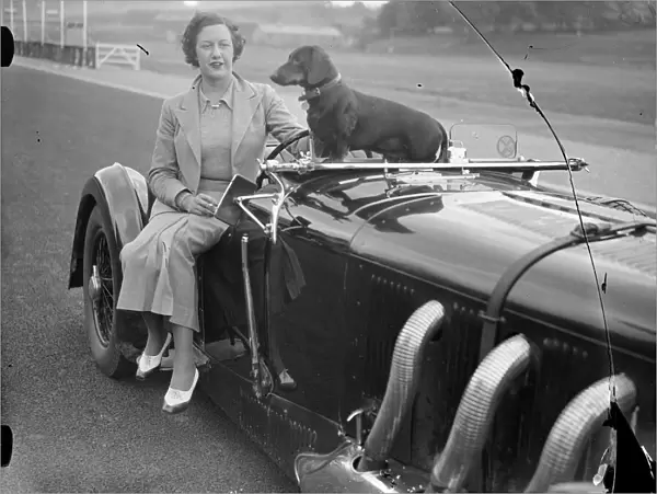 Mrs Roy ( Marjorie ) Eccles, first woman racing driver to compete on the new course