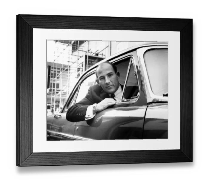 Framed Print : Famous racing driver Stirling Moss, who was banned from driving for 12 months Framed Print : Famous racing driver Stirling Moss, who was banned from driving for 12 months