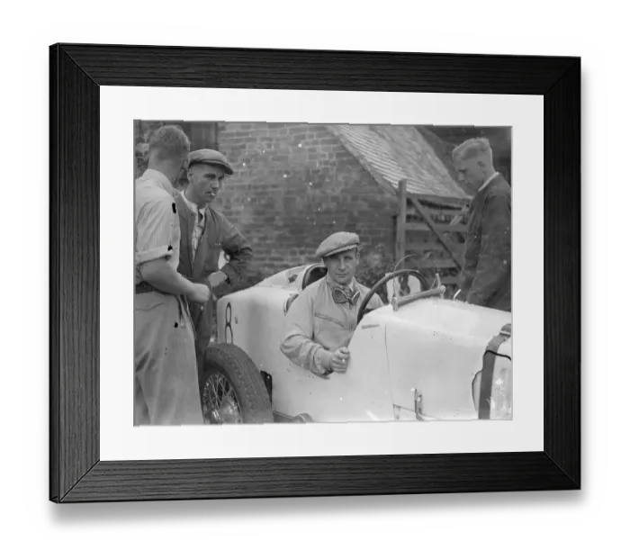 Framed Print : Bobby Kohlrausch in Magic Midget a German competitor at the start. 28 September 1935 Framed Print : Bobby Kohlrausch in Magic Midget a German competitor at the start. 28 September 1935