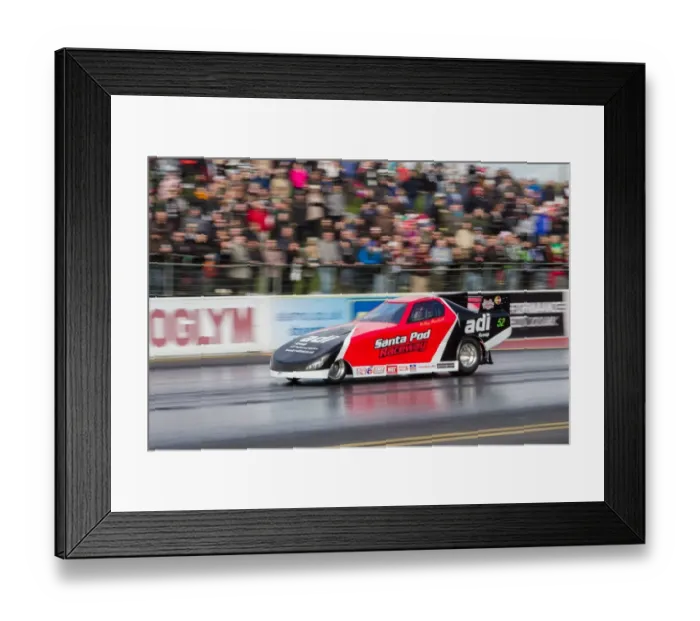 Framed Print : Junior Funny Car 2014 Santa Pod Raceway Podington, nr Wellingborough, Northants
