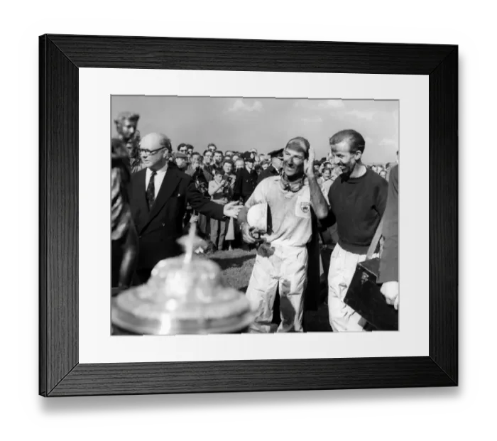 Framed Print : For the first time a British car and a British driver won a European Grand Prix at Aintree