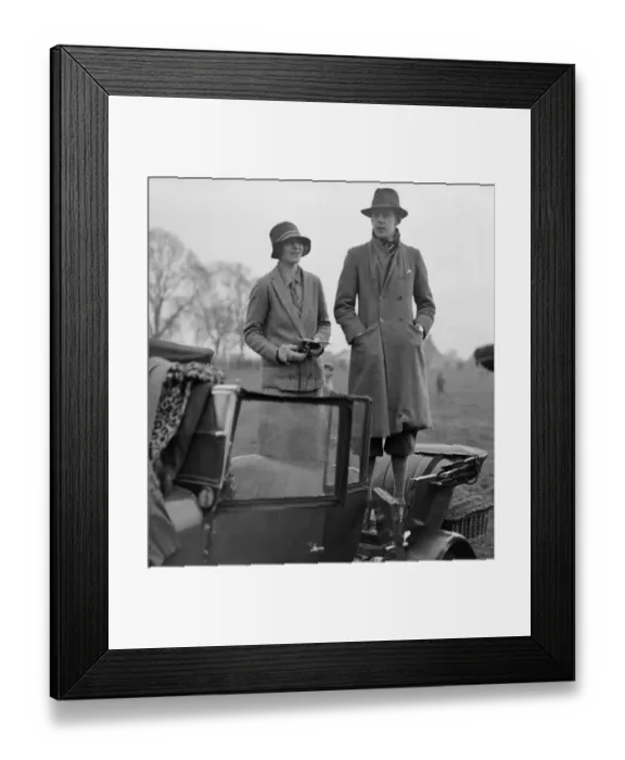 Framed Print : Bullingdon Club Point To Point near Oddington. Miss Hardy and Lord Claud Hamilton