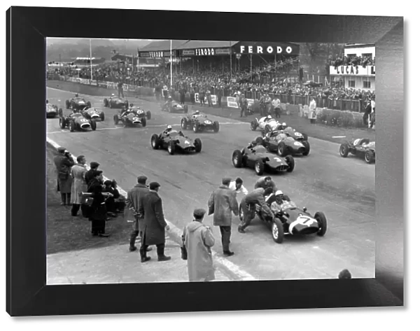 Goodwood England Goodwood International 100 miles event. Stirling Moss in his