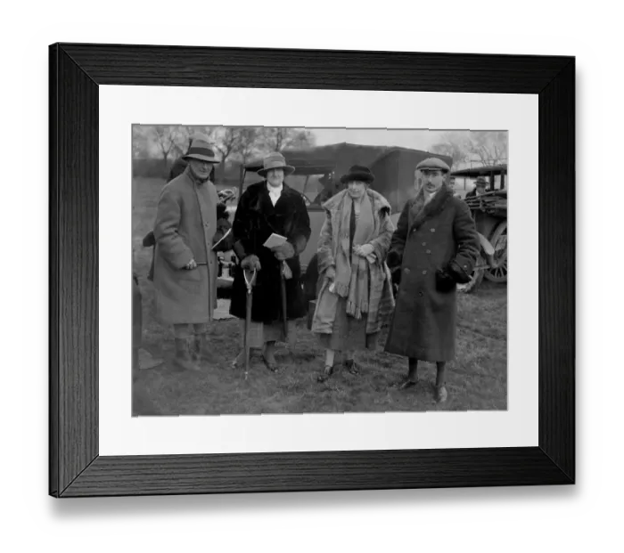 Framed Print : Bullingdon Club Point To Point at Launton. Captain Arkell, Mrs Arkell, Mrs Framed Print : Bullingdon Club Point To Point at Launton. Captain Arkell, Mrs Arkell, Mrs