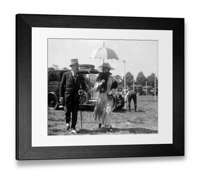 Framed Print : Ascot. Mr and Mrs Munro Coates. 1922