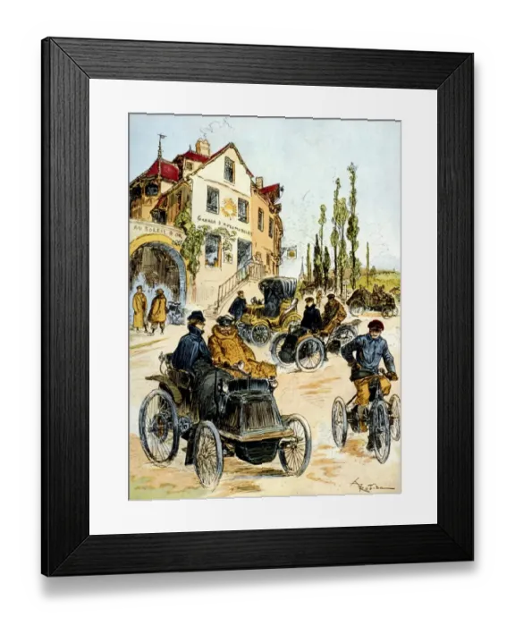 Framed Print : Histoire De La Locomotion Terrestre Motoring 1897