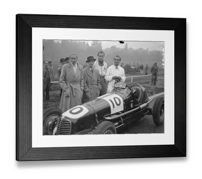 Framed Print : Court Trossi: Signor Villoreal and Count J Lurani at the Crystal Palace the practice