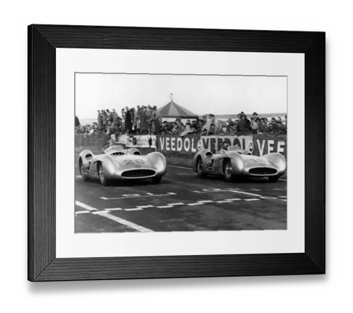 Framed Print : Argentines car ace Juan Manuel Fangio (number 18) and German driver Karl Kling (20) Framed Print : Argentines car ace Juan Manuel Fangio (number 18) and German driver Karl Kling (20)