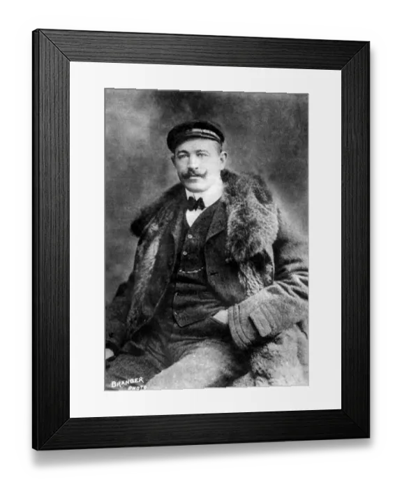 Framed Print : Henry Fournier : born 1871 French Motor car racing driver