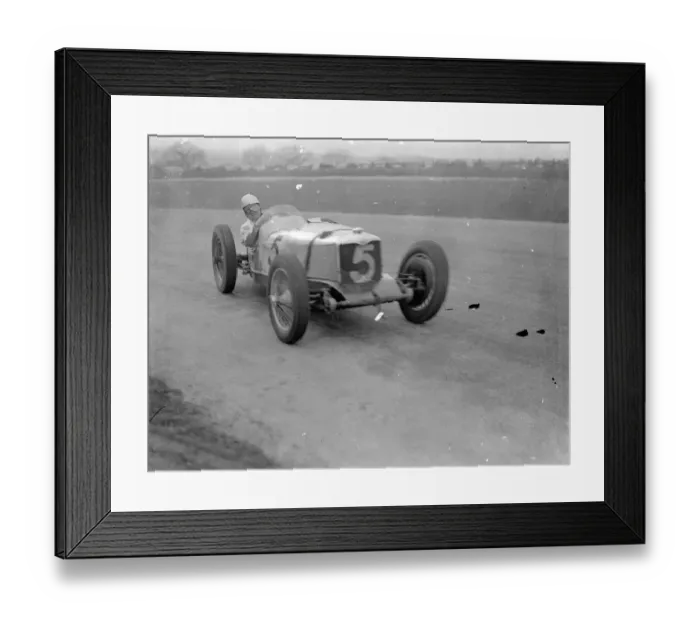 Framed Print : Seaman driving single handed, wins British Empire road race. Driving witout relief Framed Print : Seaman driving single handed, wins British Empire road race. Driving witout relief