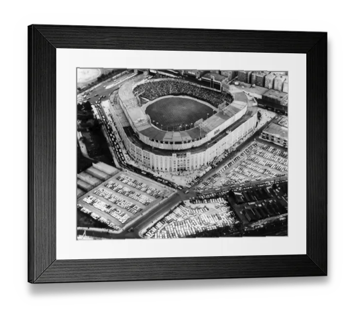 Framed Print : Yankee Stadium baseball park in New York preparing for the Popes visit in October Framed Print : Yankee Stadium baseball park in New York preparing for the Popes visit in October