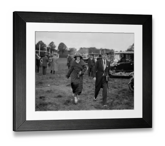 Framed Print : At the Royal Ascot race meeting - the Earl and Countess Portarlington Framed Print : At the Royal Ascot race meeting - the Earl and Countess Portarlington