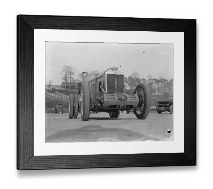 Framed Print : Car with double rear wheels for Brooklands mountain race. Mr D N Letts M G car Framed Print : Car with double rear wheels for Brooklands mountain race. Mr D N Letts M G car