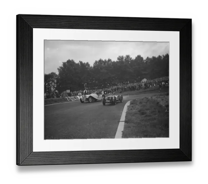 Framed Print : The Crystal Palace road race. J Mitchell and A C Dobson compete on the bend. 1938 Framed Print : The Crystal Palace road race. J Mitchell and A C Dobson compete on the bend. 1938