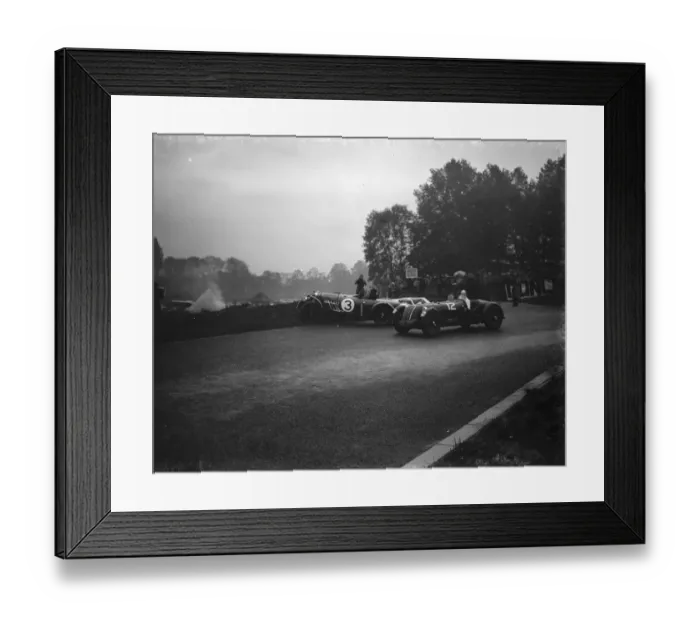 Framed Print : A D Taylor and A E Abcassis competing in the Crystal Palace road racing. As a driver