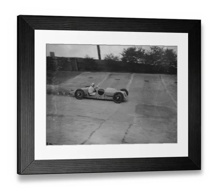 Framed Print : Attempt of diesel car records at Brooklands. Dr Reginald Munday is the new diesel Framed Print : Attempt of diesel car records at Brooklands. Dr Reginald Munday is the new diesel