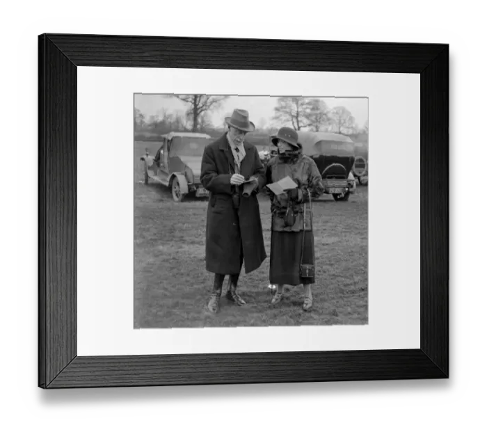 Framed Print : Bullingdon Club Point To Point at Launton. Mr Gerald Guinness and Miss Neumann Framed Print : Bullingdon Club Point To Point at Launton. Mr Gerald Guinness and Miss Neumann