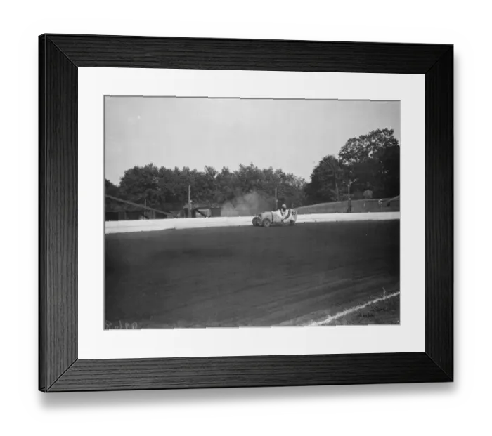 Framed Print : The Crystal Palace miniature car racing grand prix. Basil de Mattos loses his wheels Framed Print : The Crystal Palace miniature car racing grand prix. Basil de Mattos loses his wheels