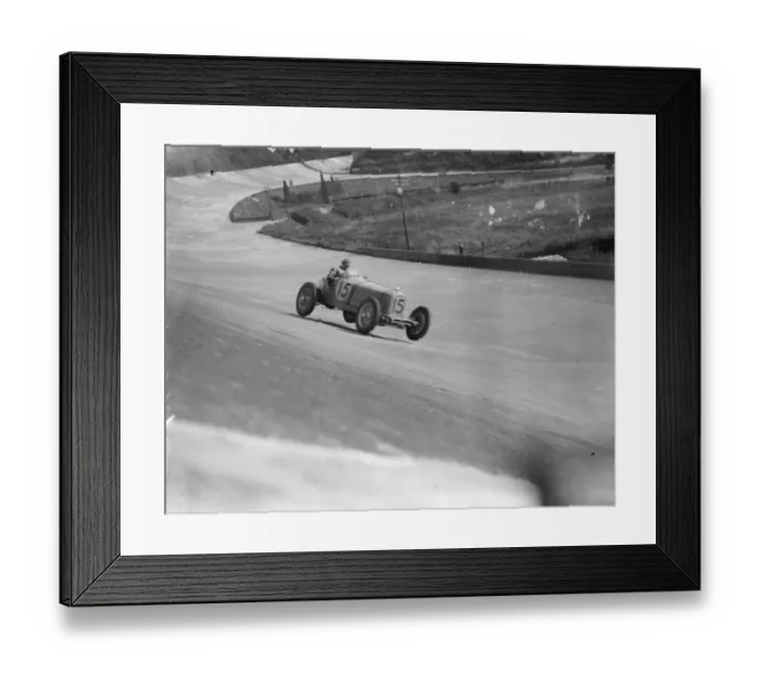 Framed Print : Marquis practices at Brooklands for 600 miles race. Well-known drivers practised Framed Print : Marquis practices at Brooklands for 600 miles race. Well-known drivers practised