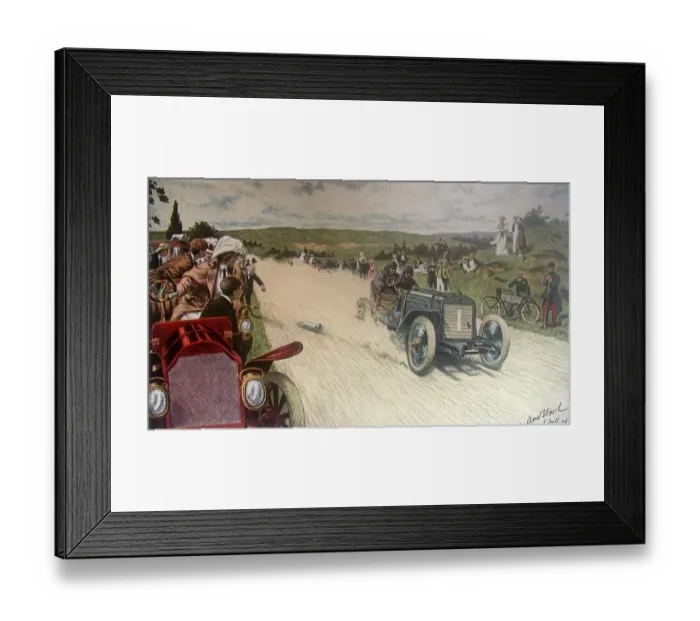 Framed Print : The Gordon-Bennettt Trophy 1905. The winners is Thery on his Brasier Framed Print : The Gordon-Bennettt Trophy 1905. The winners is Thery on his Brasier