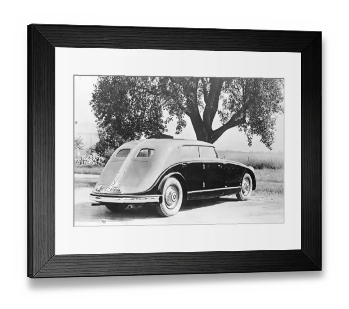 Framed Print : Germanys latest in streamline cars. A new type of streamlined body which has been Framed Print : Germanys latest in streamline cars. A new type of streamlined body which has been