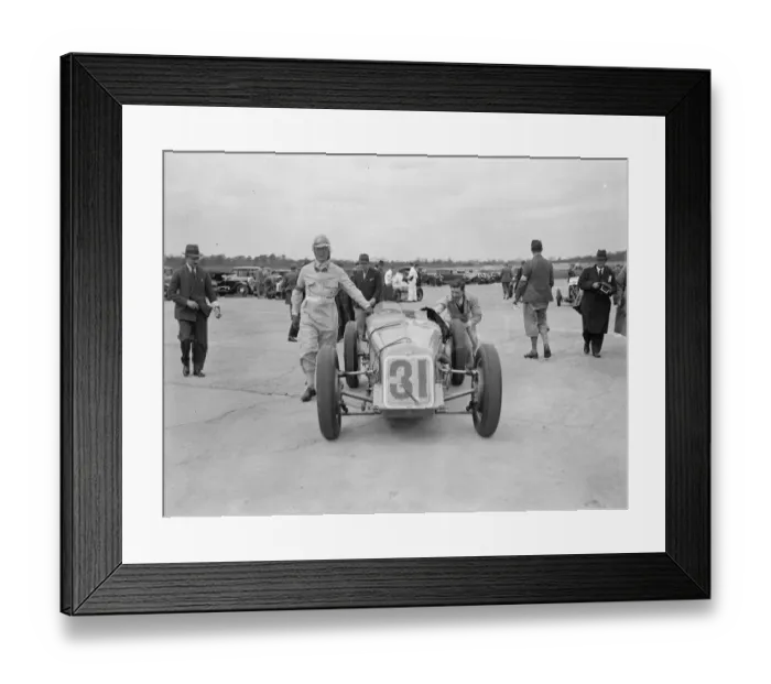 Framed Print : Race for British Empire trophy at Brooklands. Many famous British racing drivers Framed Print : Race for British Empire trophy at Brooklands. Many famous British racing drivers