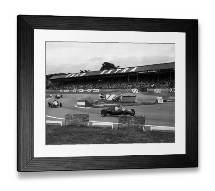 Framed Print : M Keen in his Cooper couldn t help disregarding the notice when he crashed through
