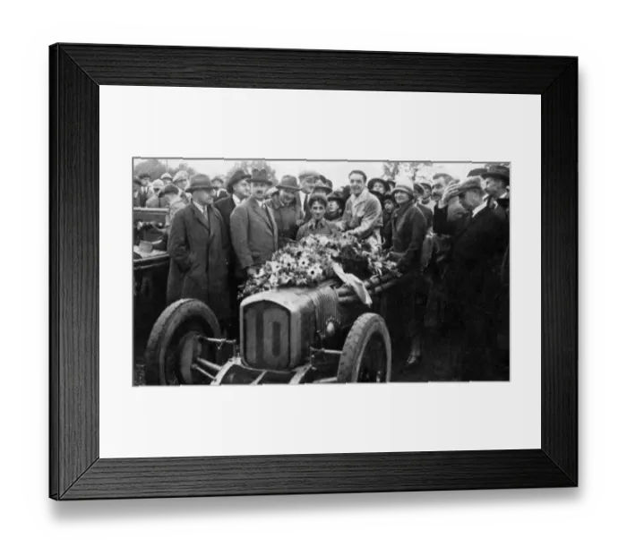 Framed Print : Robert Benoist, winner of the ACF Grand Prix from1925 to 1927 at the racing circuit