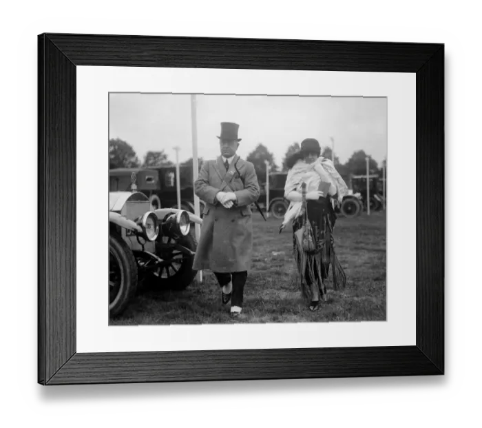 Framed Print : Ascot. Mr and Mrs Reginald Purbrick. 1922 Framed Print : Ascot. Mr and Mrs Reginald Purbrick. 1922