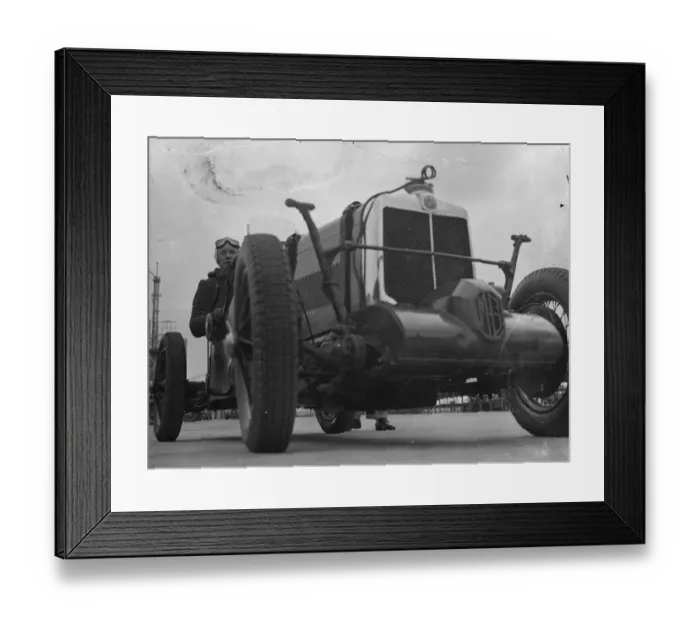 Framed Print : Husband and wife practice at Brooklands for Easter racing. Mrs Roy Eccles was among Framed Print : Husband and wife practice at Brooklands for Easter racing. Mrs Roy Eccles was among
