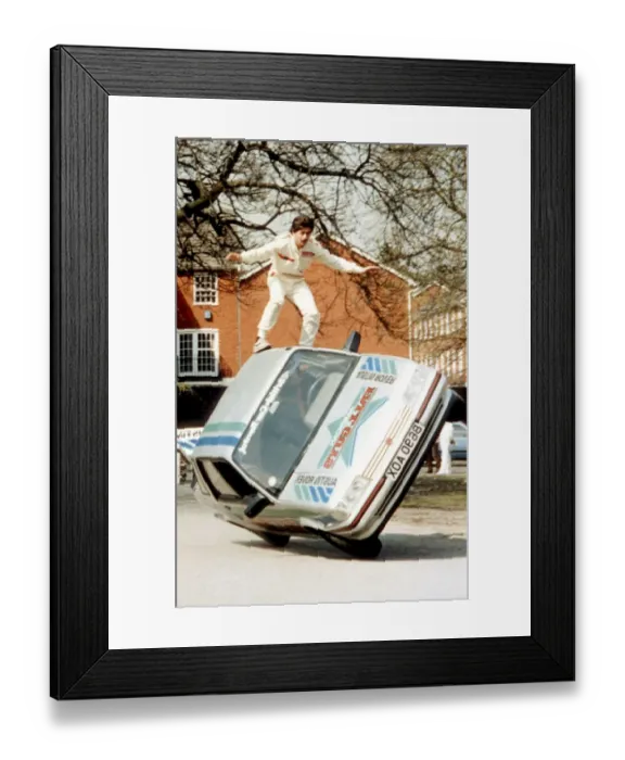 Framed Print : Randy perched on the door of two-wheeled driven car - ?TopFoto Framed Print : Randy perched on the door of two-wheeled driven car - ?TopFoto